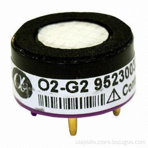 Oxygen sensor, 47 to 100Ω load resistor, -30 to 55°C temperature range, miniature size